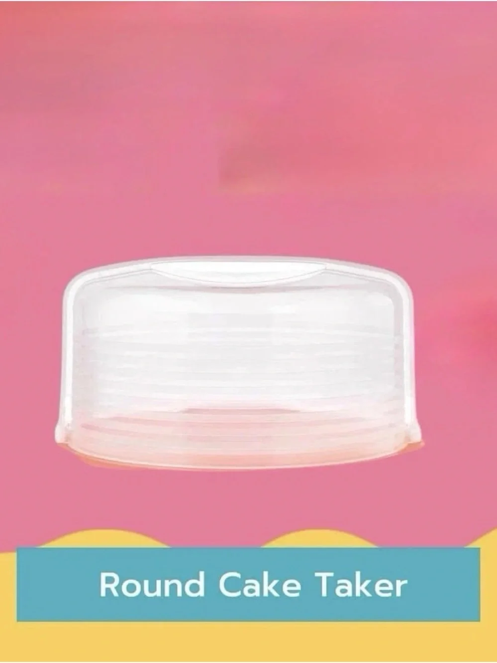 Tupperware around Cake Taker Peach/Pink NEW
